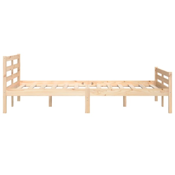 Estructura de cama madera maciza 120x200 cm