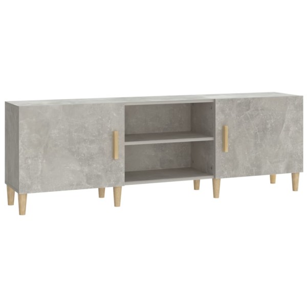 Mueble de TV madera contrachapada gris hormigón 150x30x50 cm