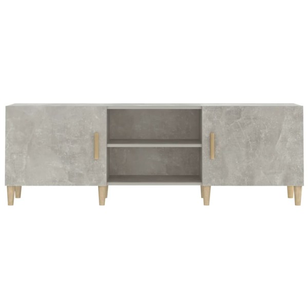 Mueble de TV madera contrachapada gris hormigón 150x30x50 cm