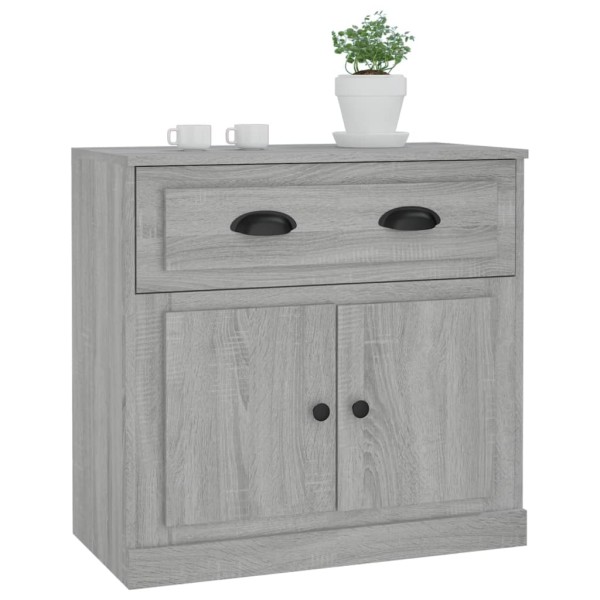 Aparador de madera contrachapada gris Sonoma 70x35,5x67,5 cm