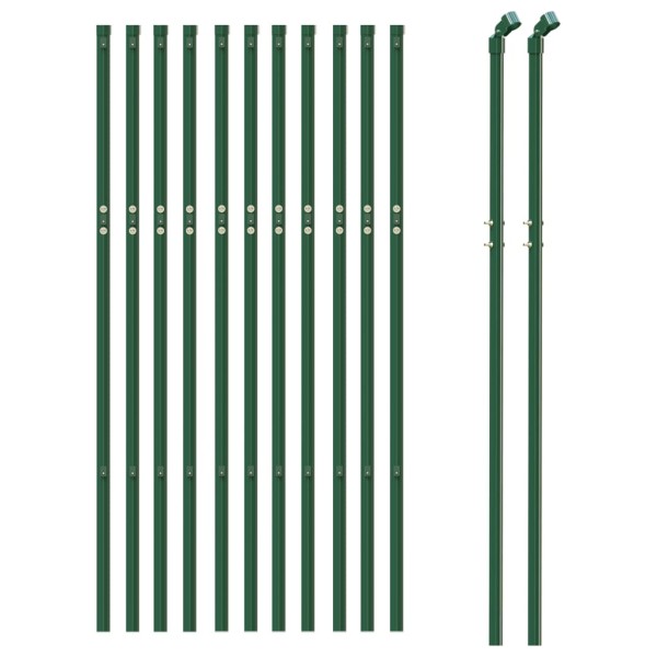 Cerca de alambre de acero galvanizado verde 1x25 m