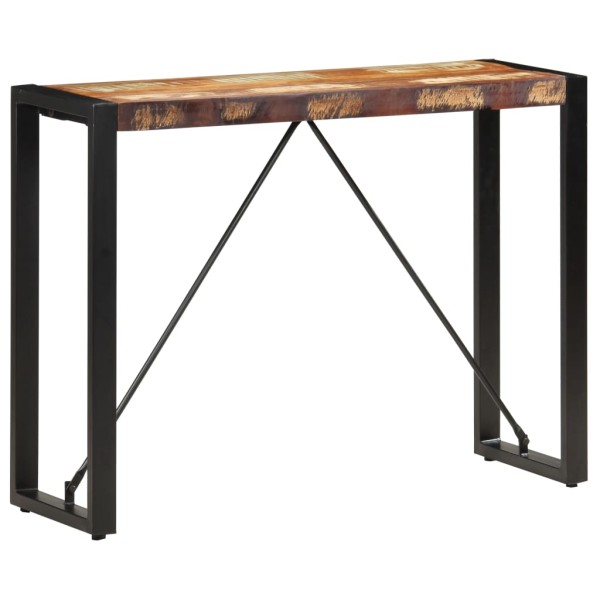 Mesa consola de madera maciza reciclada 110x35x76 cm