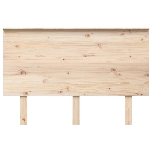 Cabecero de cama madera maciza de pino gris 124x6x82,5 cm