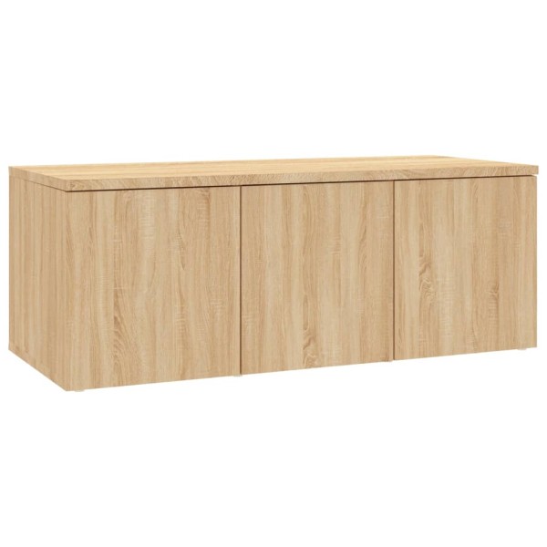 Mueble de TV madera contrachapada color roble 80x34x30 cm