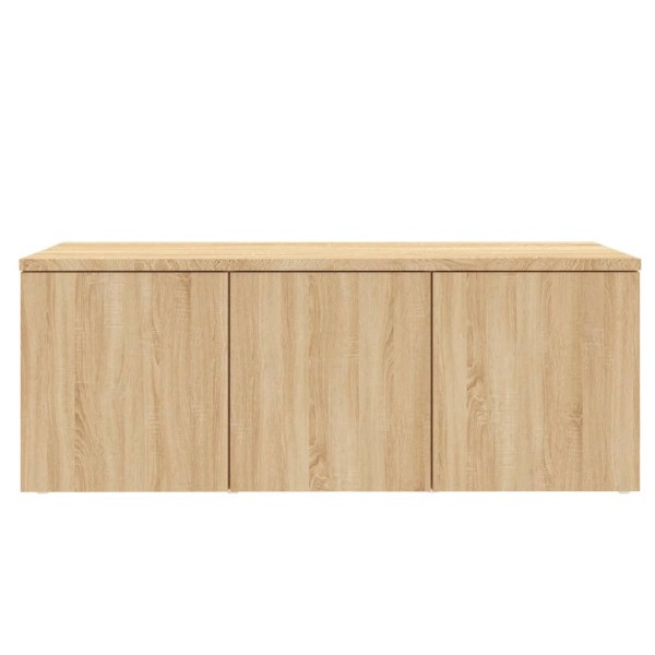 Mueble de TV madera contrachapada color roble 80x34x30 cm