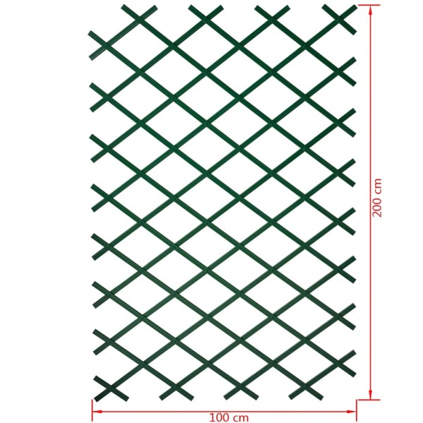 Nature Enrejado de jardín PVC 100x200 cm verde 6040704