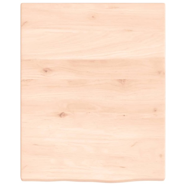 Estante de pared madera maciza de roble sin tratar 40x50x2 cm