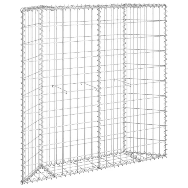 Arriate de gaviones de trapecio acero galvanizado 100x20x100 cm