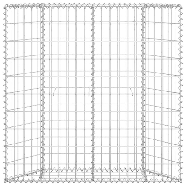 Arriate de gaviones de trapecio acero galvanizado 100x20x100 cm