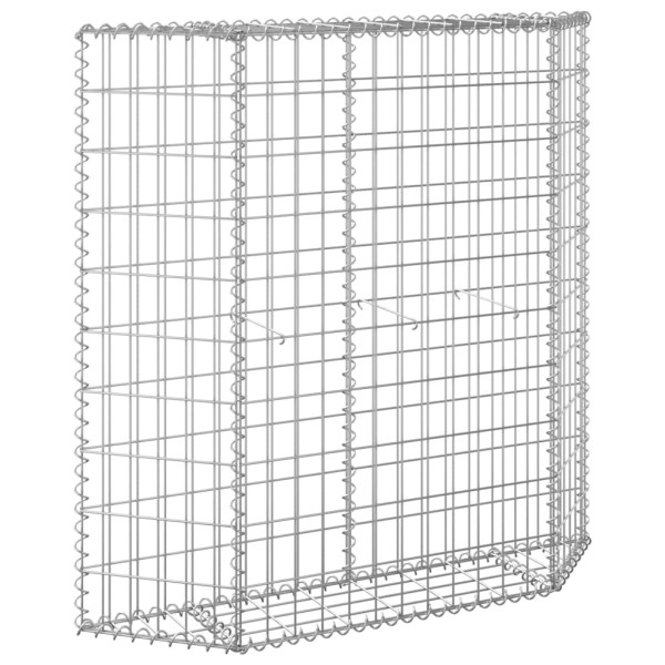 Arriate de gaviones de trapecio acero galvanizado 100x20x100 cm