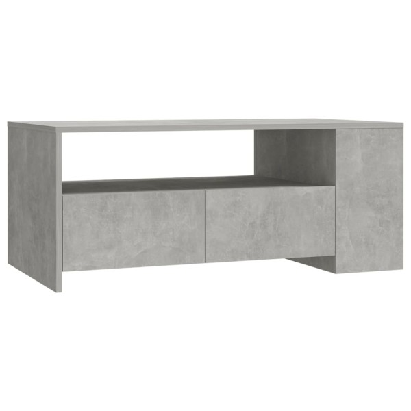 Mesa de centro madera de ingeniería gris hormigón 102x55x42 cm