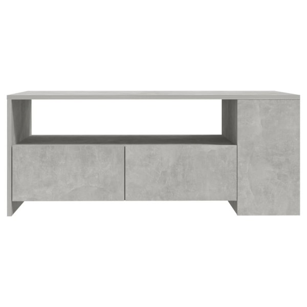 Mesa de centro madera de ingeniería gris hormigón 102x55x42 cm