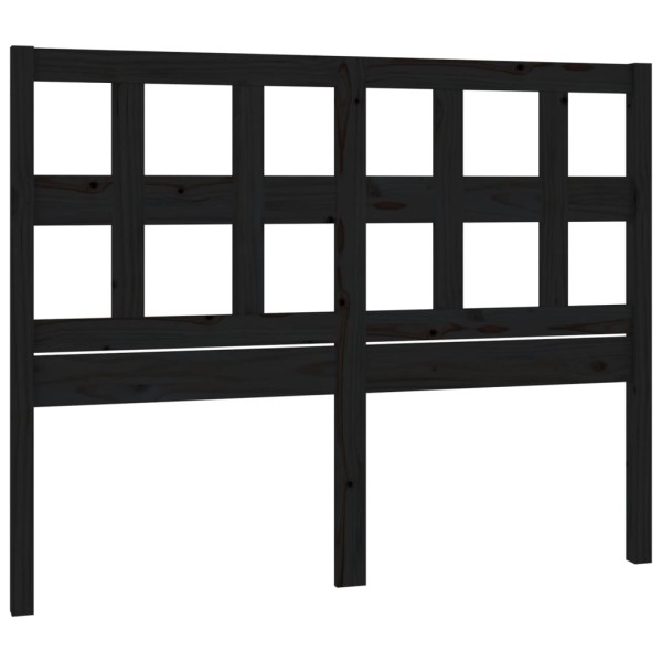 Cabecero de cama madera maciza de pino negro 185,5x4x100 cm