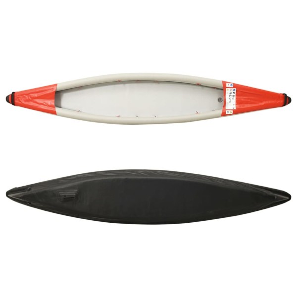 Kayak inflable poliéster rojo 375x72x31 cm