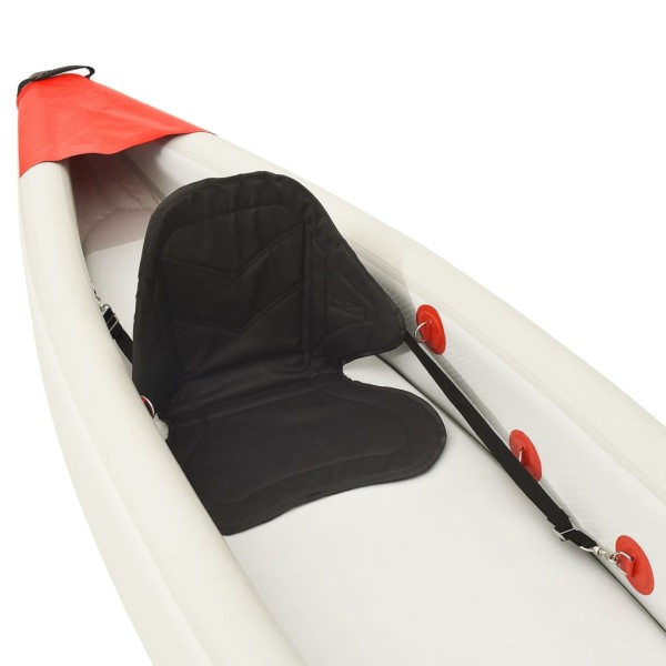 Kayak inflable poliéster rojo 375x72x31 cm