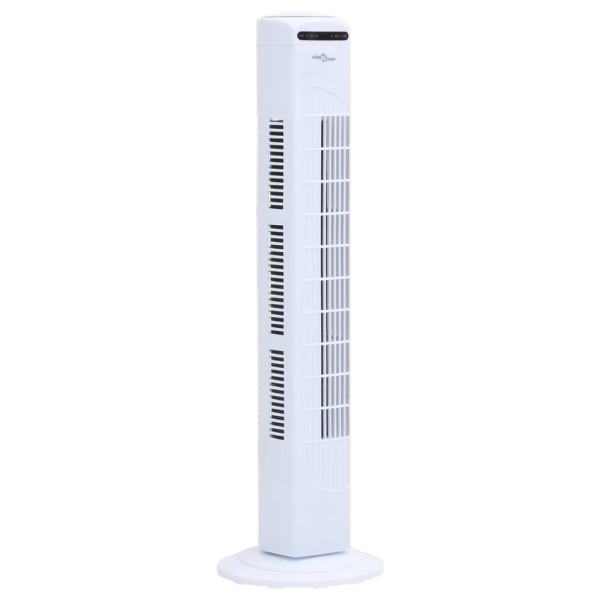 Ventilador de torre con mando y temporizador Φ24x80 cm blanco