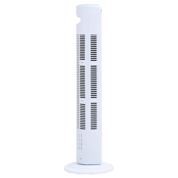 Ventilador de torre con mando y temporizador Φ24x80 cm blanco