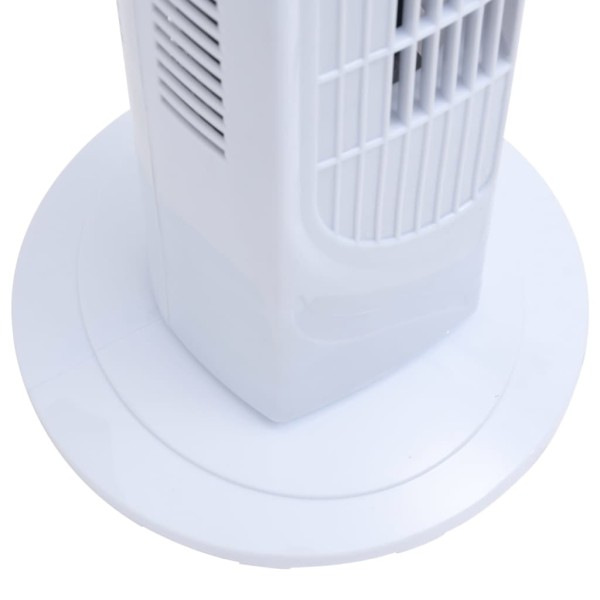 Ventilador de torre con mando y temporizador Φ24x80 cm blanco