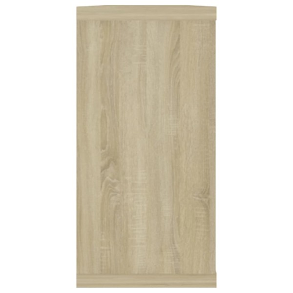 Estantes cubo pared 2uds contrachapado roble Sonoma 100x15x30cm