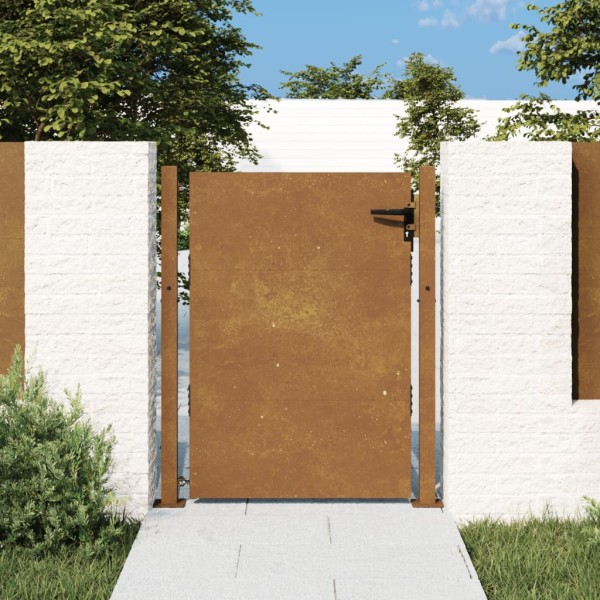 Puerta de jardín acero corten 105x130 cm