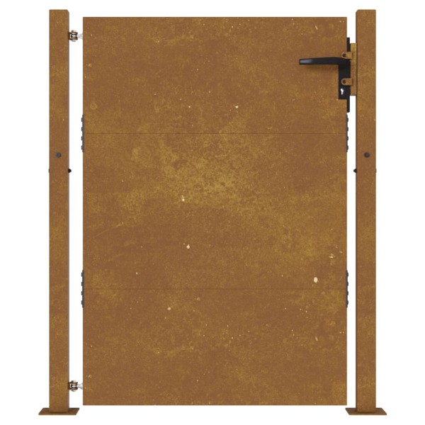 Puerta de jardín acero corten 105x130 cm