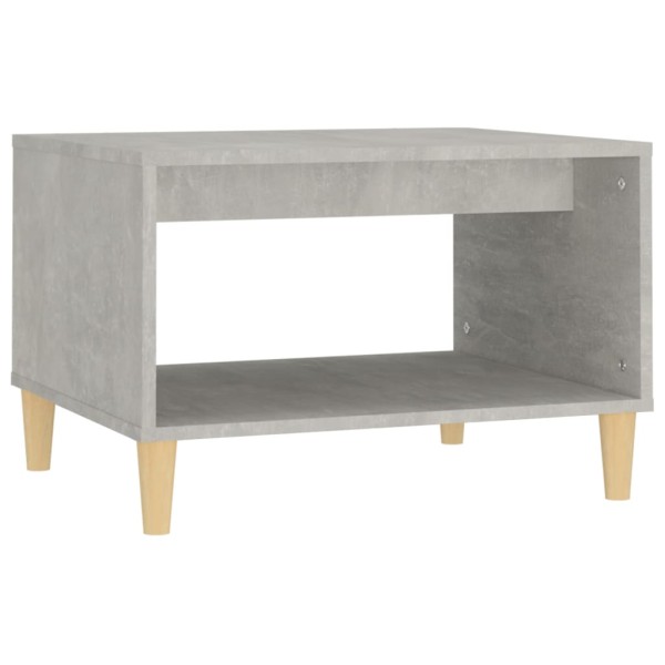 Mesa de centro madera contrachapada gris hormigón 60x50x40 cm