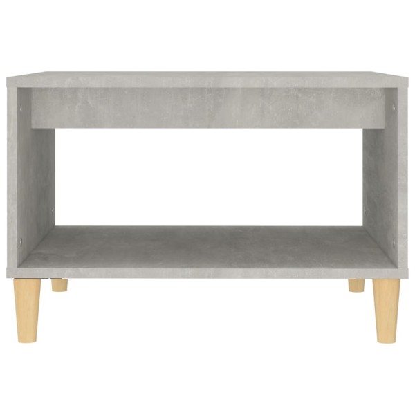 Mesa de centro madera contrachapada gris hormigón 60x50x40 cm