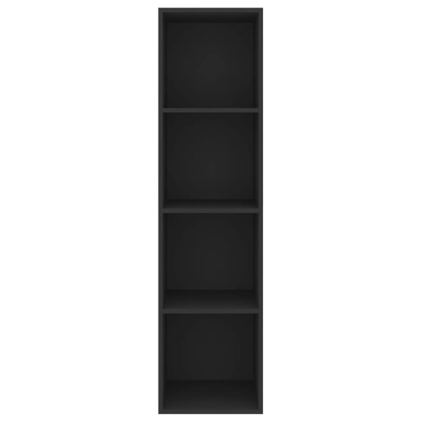 Mueble TV pared madera contrachapada negro 37x37x142,5 cm