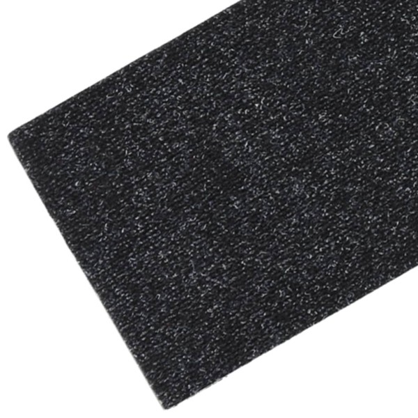 Alfombrilla autoadhesiva escalera 15 uds negro 76x20 cm