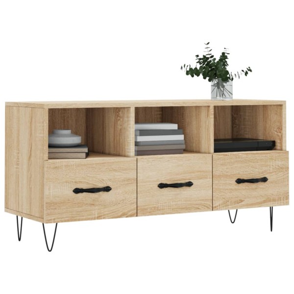 Mueble de TV madera de ingeniería roble Sonoma 102x36x50 cm