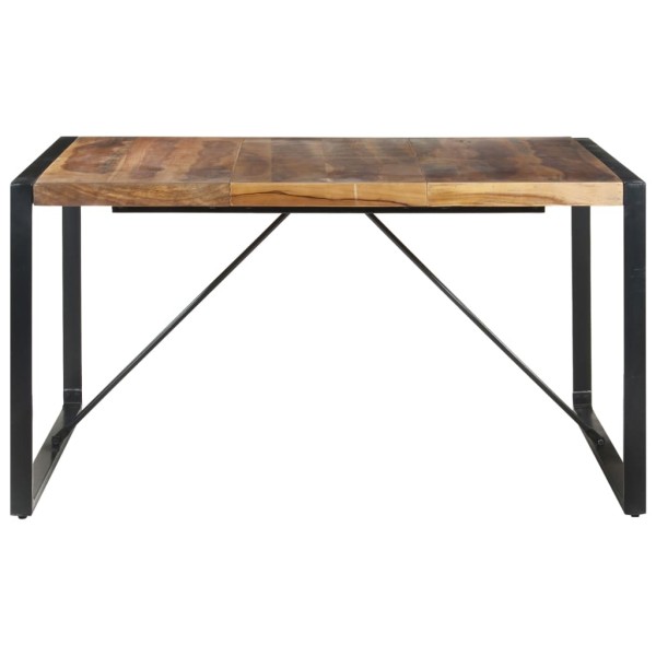 Mesa de comedor madera maciza con acabado sheesham 140x140x75cm