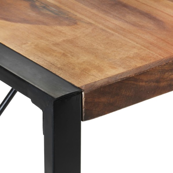 Mesa de comedor madera maciza con acabado sheesham 140x140x75cm