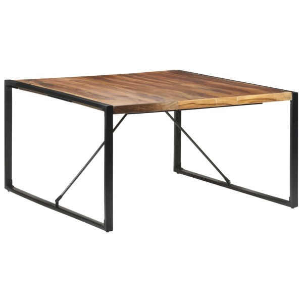 Mesa de comedor madera maciza con acabado sheesham 140x140x75cm