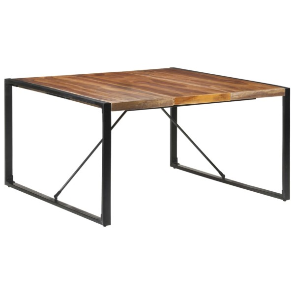 Mesa de comedor madera maciza con acabado sheesham 140x140x75cm