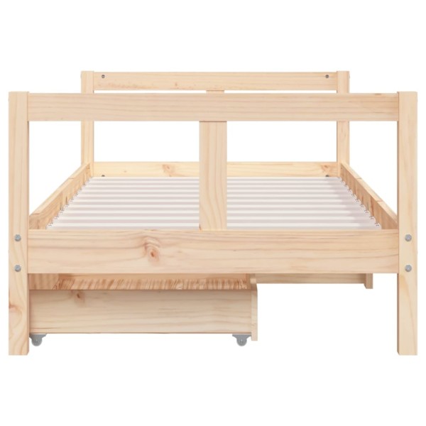 Estructura de cama infantil con cajones madera de pino 80x160cm