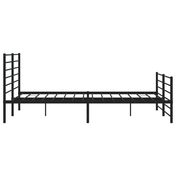 Estructura de cama cabecero y pie de cama metal negro 193x203cm