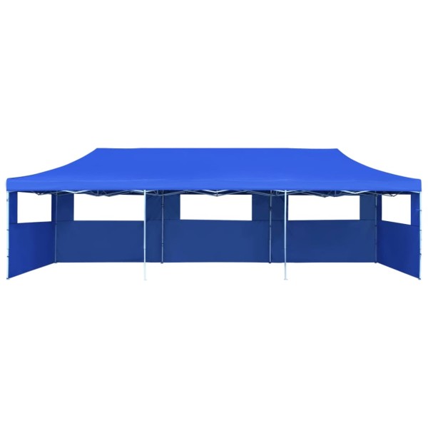 Carpa plegable Pop-up con 5 paredes laterales 3x9 m azul