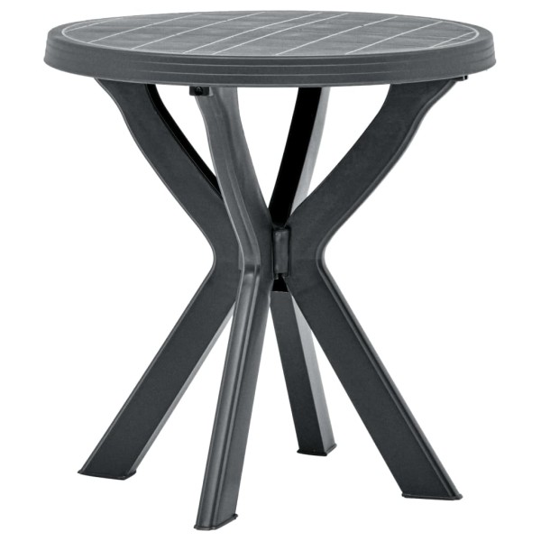 Mesa bistro gris antracita plástico Ø70 cm