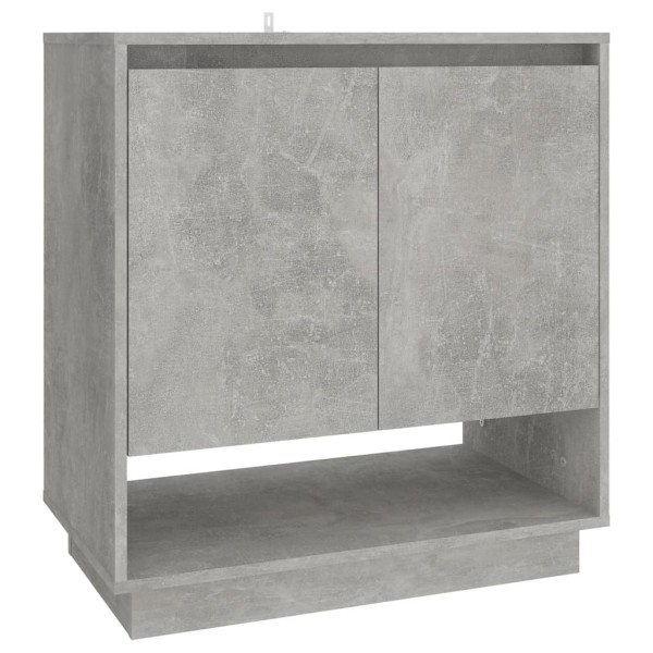 Aparador de madera contrachapada gris hormigón 70x41x75 cm