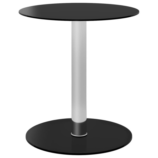 Mesa de centro de vidrio templado negro 40 cm