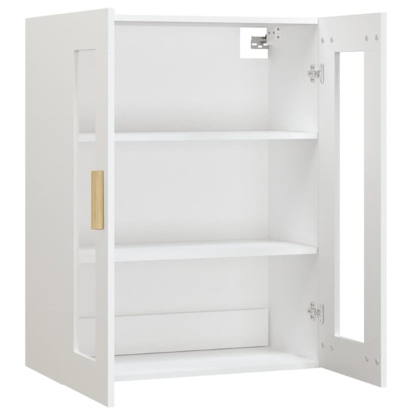 Armario de pared colgante blanco 69,5x34x90 cm