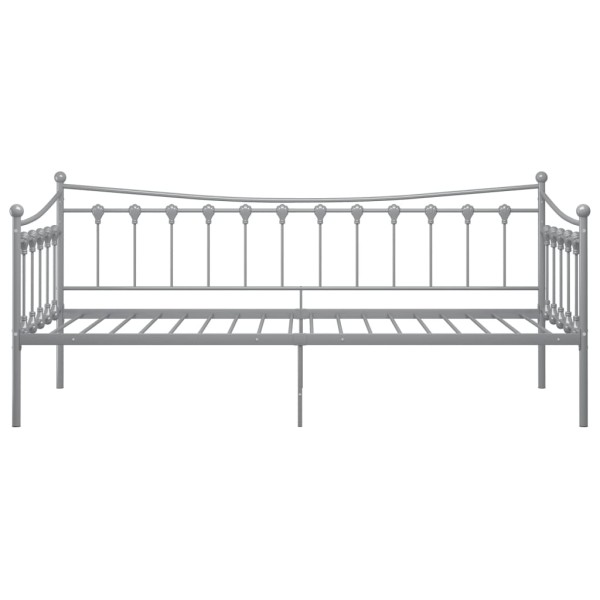 Estructura de sofá cama de metal gris 90x200 cm