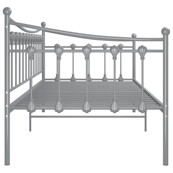 Estructura de sofá cama de metal gris 90x200 cm