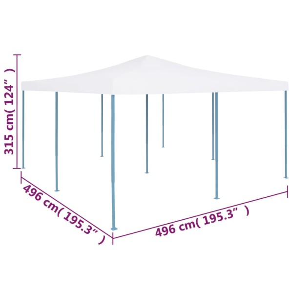 Cenador plegable blanco 5x5 m