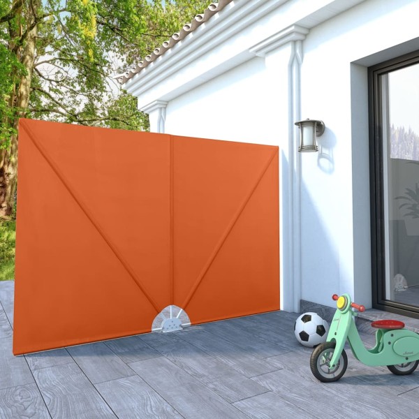 Toldo lateral plegable terraza color terracota 240x160 cm