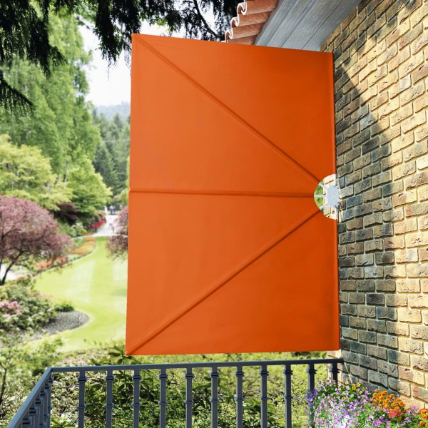 Toldo lateral plegable terraza color terracota 240x160 cm