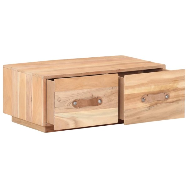 Mesa de centro de madera maciza reciclada 90x50x35 cm