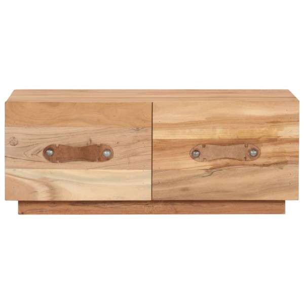 Mesa de centro de madera maciza reciclada 90x50x35 cm