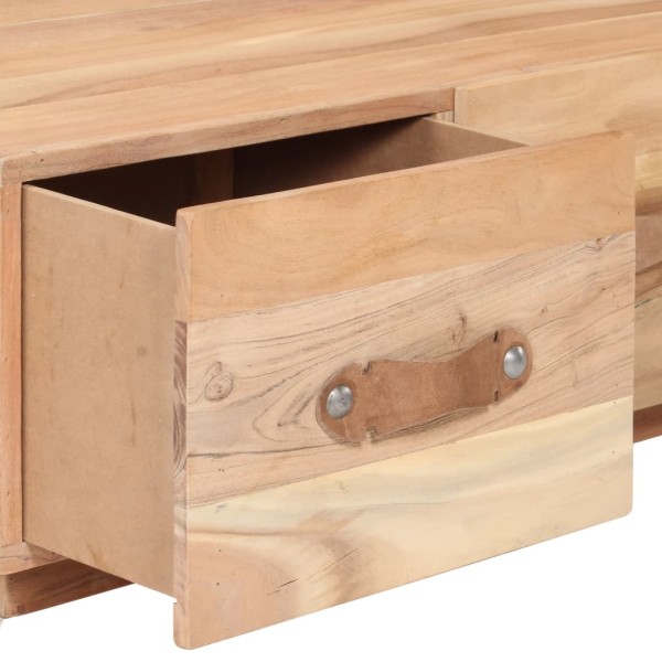 Mesa de centro de madera maciza reciclada 90x50x35 cm