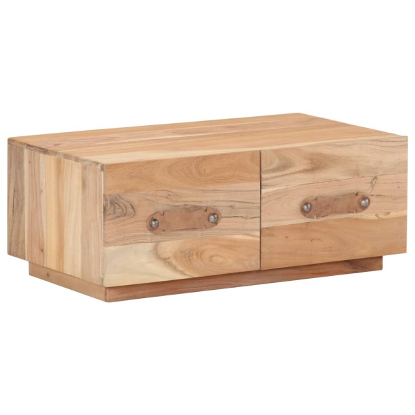 Mesa de centro de madera maciza reciclada 90x50x35 cm